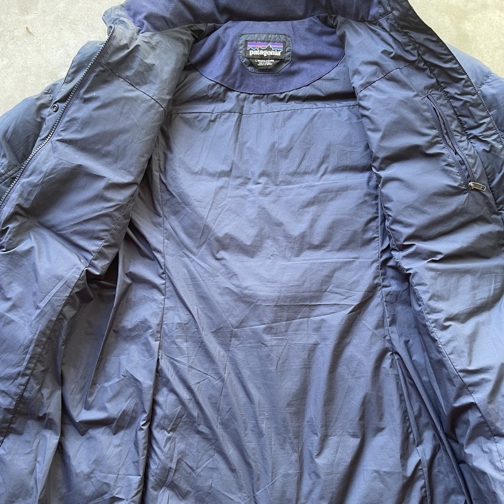 Patagonia Womens L Navy Blue Down With It Hooded Long Parka Jacket Puffer - Picture 3 of 8